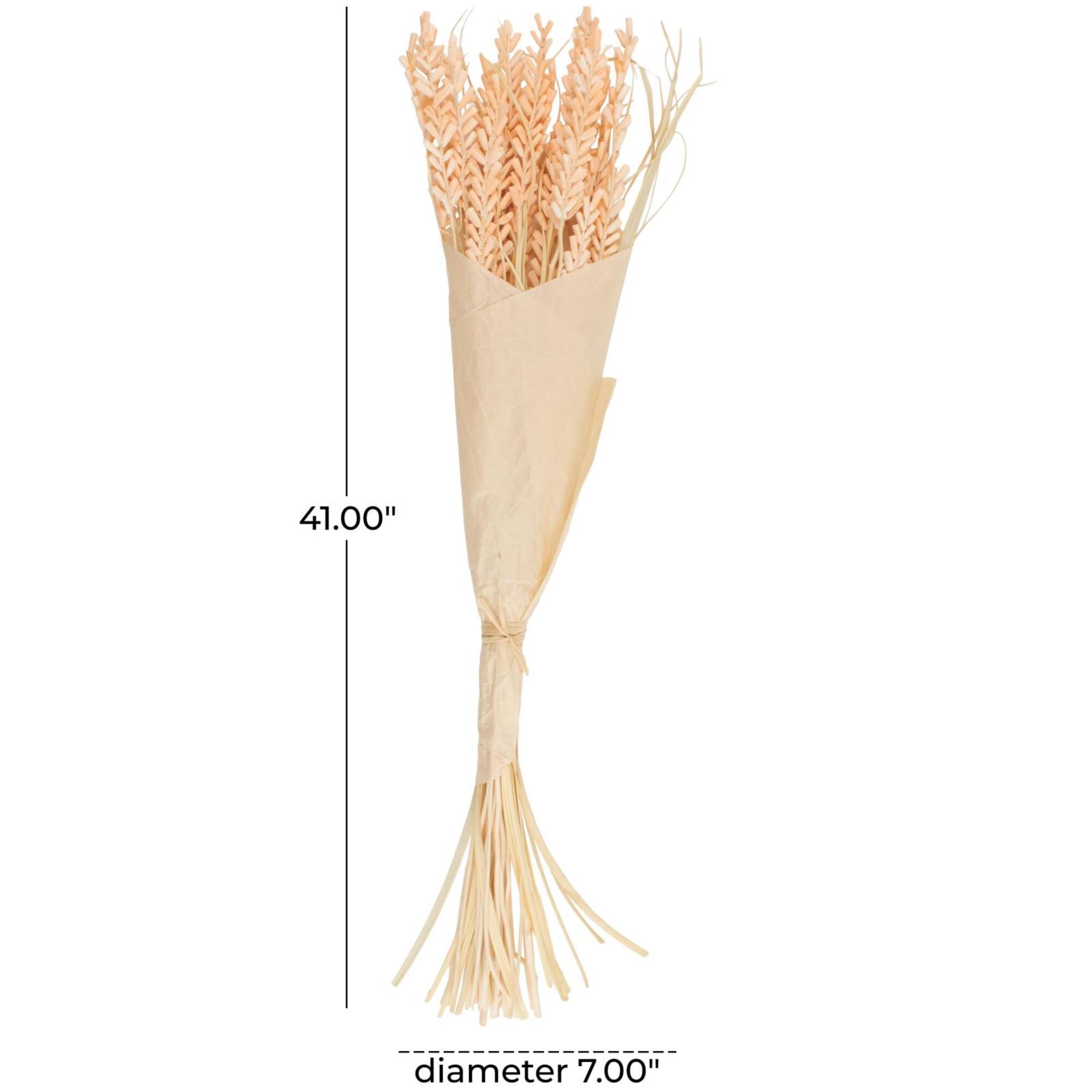 41" Orange Dried Natural Foliage Plant Floral Bouquet
